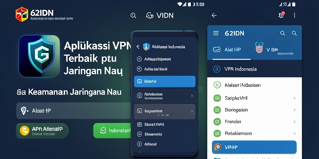 Tampilan antarmuka aplikasi 62IDN yang sederhana dan mudah digunakan.
