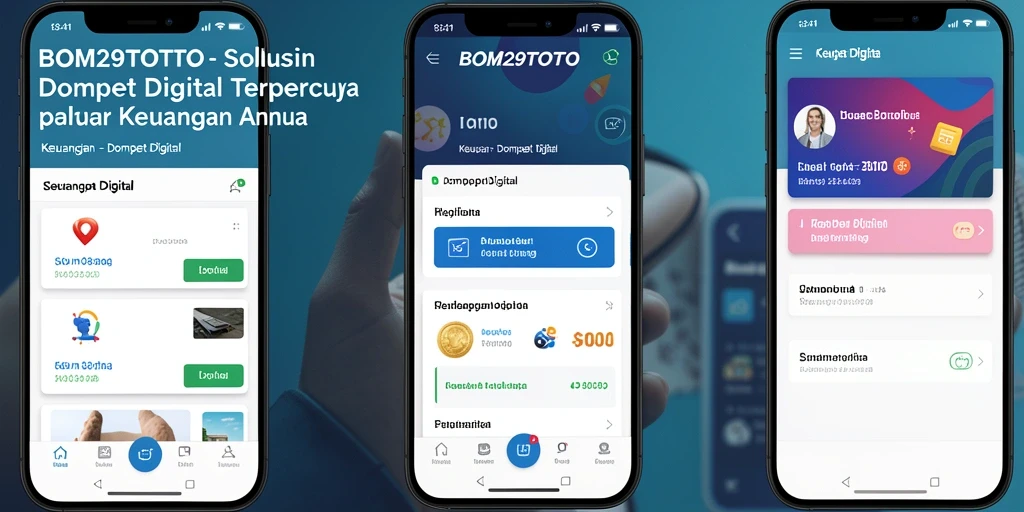 Antarmuka utama aplikasi BOM29TOTO yang sederhana dan fungsional.