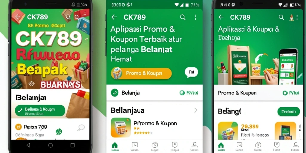 Antarmuka CK789 yang simpel dan fungsional untuk akses kupon diskon.