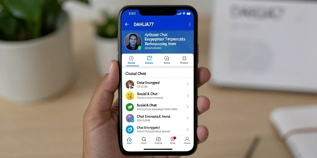 Antarmuka DAHLIA77 yang mudah digunakan dan fitur Chat Encrypted.