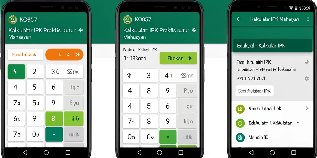 Tampilan antarmuka intuitif FO857 untuk Kalkulator IPK.