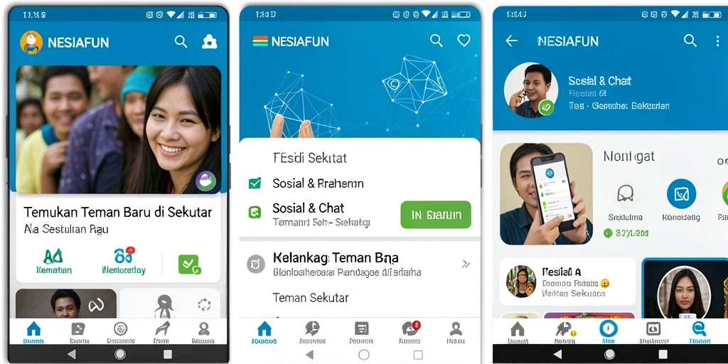 Antarmuka NESIAFUN yang ramah pengguna untuk Teman Sekitar.