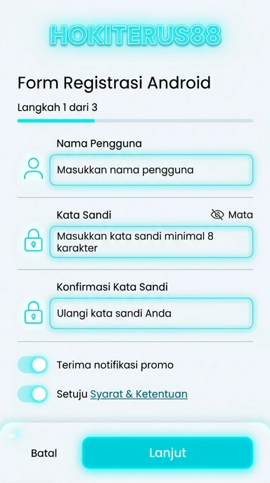 Panduan Registrasi Akun Baru hokiterus88 untuk Pengguna
